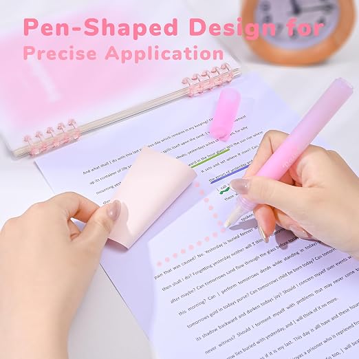 Temiary 4 Pcs Glue Stick Pen, Glue Tape Pens for Scrapbooking (Rainbow) | Card Making Journaling Scrapbooking School Office Supplies