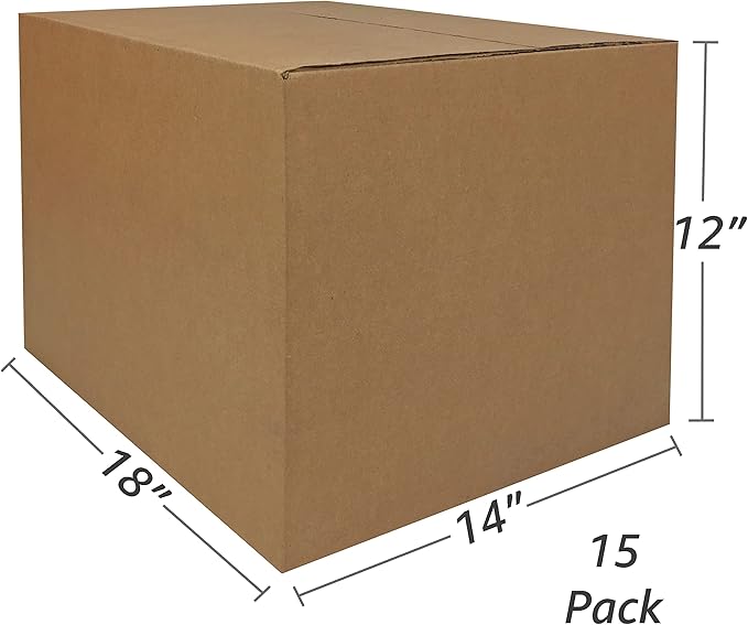 uBoxes Moving Boxes Bundles Medium Boxes 18" x 14" x 12" - Medium Boxes (Pack of 15)
