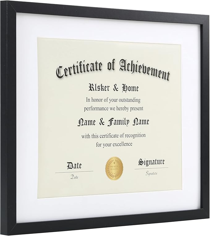 ELSKER&HOME 11x14 Diploma Frame 6 Pack, Diploma Frames 8.5x11 with Mat or 11x14 Document Frame without Mat,Multipack College Certificate/Degree Frames for wall,Set of 6