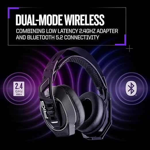 RIG 900 MAX HX Universal Dual Wireless Headset 2.4GHz / Bluetooth Officially Licensed for Xbox – Works with PC, PS4, PS5, Switch, Android, iPhone - Charging Base - 60 Hr Battery - Dolby Atmos 3D Audio