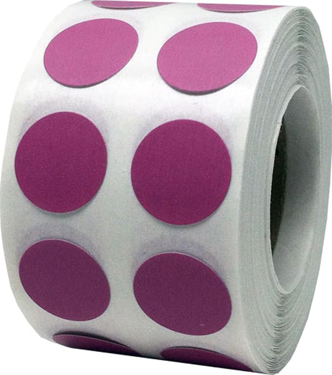 Dusty Rose 1/2" Inch Round Adhesive Labels 1,000 Color Coding Dot Stickers for Efficient Inventory Management, Crafting Projects, and Organizational Tasks in Offices, Schools, and Homes