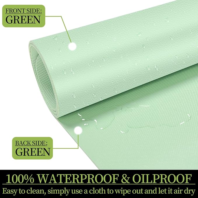 Leather Desk Pad Mat, Green Desk Mat, 23.6" x 13.7" | Non-slip and Waterproof Computer Mat, Desk Protector for Office/Home, Desk Accessories