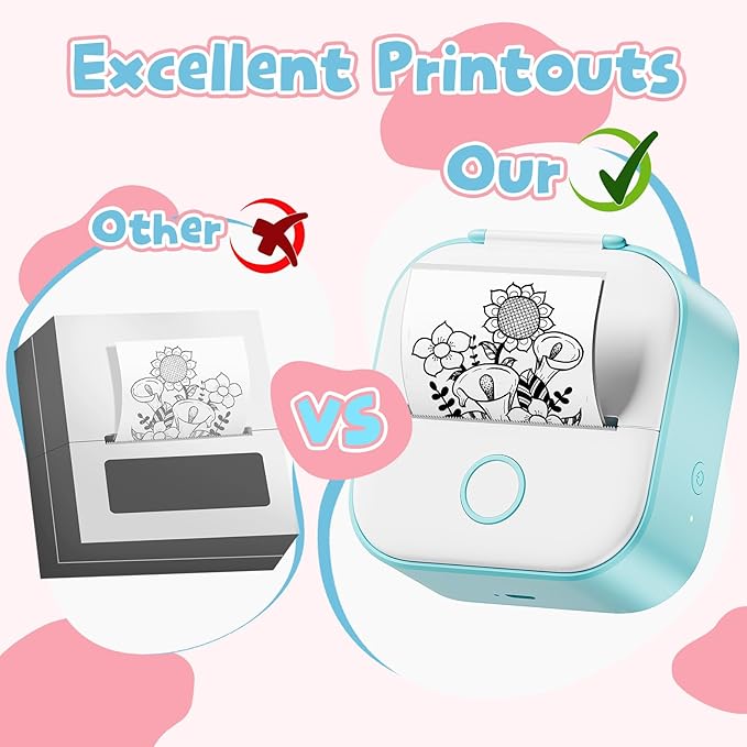 Phomemo White Sticker Paper- for Phomemo T02/T02Pro/Q02E/M02X/Y02C/Q02 Mini Printer, for Study Notes, Photo, DIY, Stickers, Image Time 10 Years, Black on White Sticky Paper, 50mm x3.5m, 3 Rolls