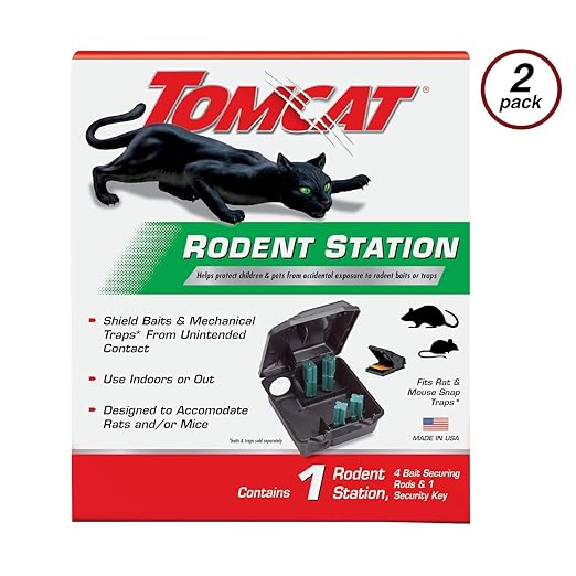 Tomcat Rodent Station, Each Box Includes 1 Rodent Station with 4 Bait Securing Rods and 1 Security Key, Use Indoors or Outdoors, 2-Pack