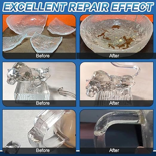 Glass Glue Clear 20g All Purpose Heavy Duty Clear Adhesive Gel | Glass Repair Glue Liquid for Home Indoor Bedroom Living Room Window Aquarium Fish Tank Office Craft