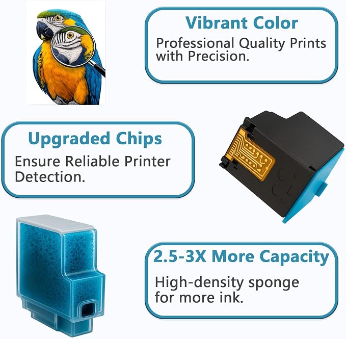 63XL Black Ink Cartridge Replacement for HP 63 XL 2 Pack for HP63 HP63XL for 4650 3830 5255 4520 4655 5222 5200 5258 5212 3632 5252 4652 4510 3631 3630 1112 2130 4512 with V10.3.1 Chips (2-Pack,Black)