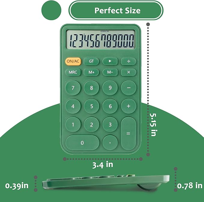 VEWINGL Standard Calculator, 12 Digit Large Display Desktop Calculator with Big Buttons for Office, School, Home & Business