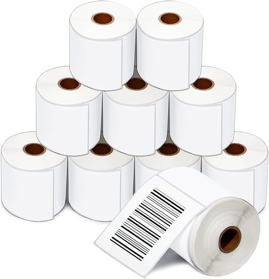 3" X 4" Direct Thermal Labels (3750 Count, 10 Rolls) | Shipping and Postage Barcode Labels, Product Packaging Identification - Compatible With Zebra and Rollo Printers