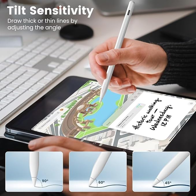 Penlike Pencil for Apple iPad 2026-2018, Fast Charge Stylus Pen for iPad | Fits for iPad A16/11-6th, Air 11"/13" M4/M3/M2/5th-3rd, Pro 13/11/M4/12.9, Mini A17 Pro/6/5th Palm Rejection Tilt Sensitivity