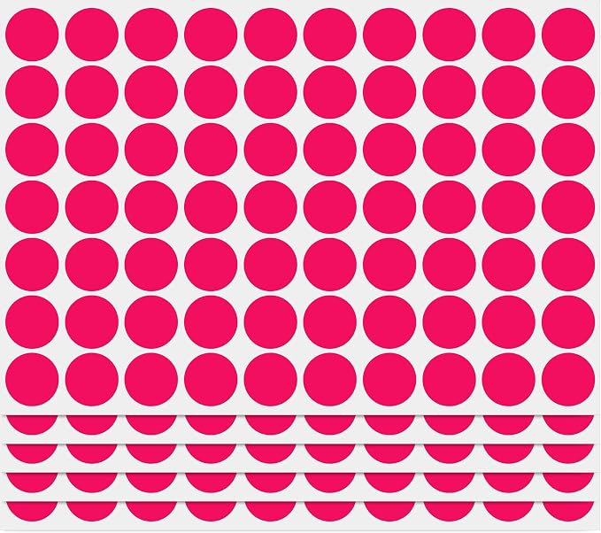 PARLAIM 3/4 Inch Coding Circle Sticker Labels,Pack of 1050 Round Color Code Dot Labels Stickers for Home Office Marking,Organizing(Fluorescent Pink)