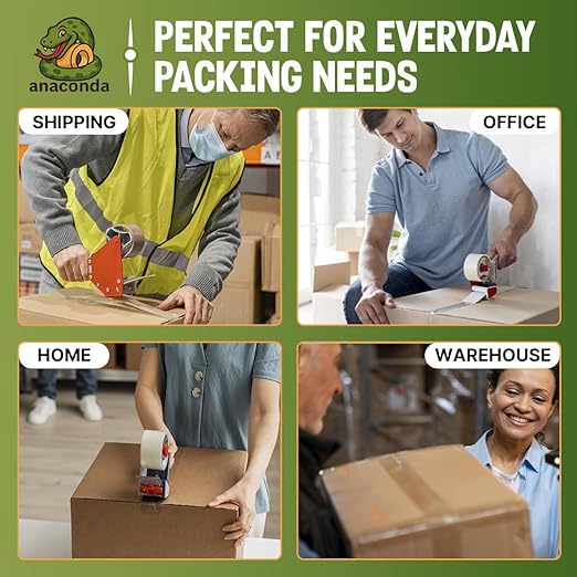 40 Rolls Clear Packing Tape Refills - Heavy Duty 2” X 65 Yards Bulk Value Pack (More Than Standard 36-Roll Packs) for Shipping, Moving & Storage - Strong Hold Clear Packaging Tape for Moving Sealing