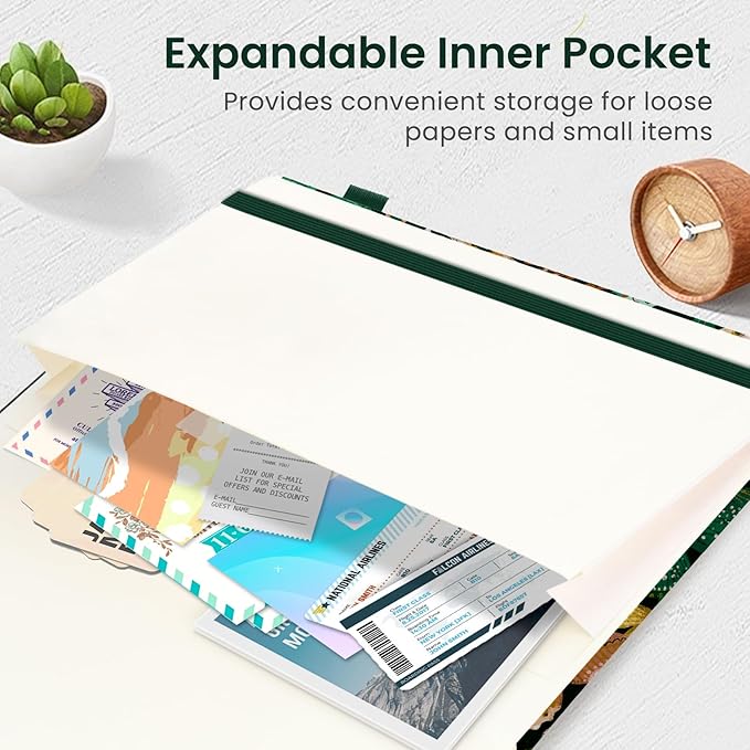 Taja Graph Journal Notebook for Women & Men, Hardcover Leather Journal for Writing, A5 Graph Paper Notebook for Planning & Tracking, Perfect for Office School Home Supplies, Butterfly