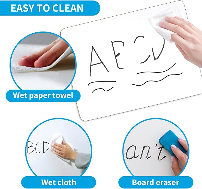 Shemira 36Pack White Board Dry Erase Boards, Double-Sided Small White Board | 12"x 9" dry erase boards for Students Teachers, Mini Whiteboard Set for Home Office Classroom School Supplies
