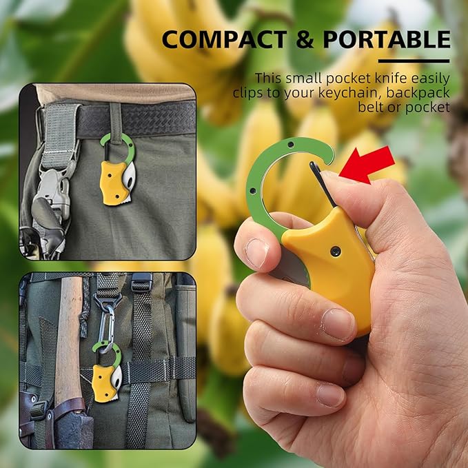 Small Pocket Knife for Men,Pocket Utility Knife with 1.38''Sharp Blade,Cute Folding Knife Box Cutter，Mini EDC Knives for Everyday Carry,Ideal Gifts for Men and Women（Yellow）