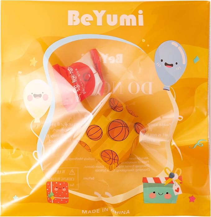 BeYumi Basketball Sport Border Trim - 65ft Back to School Basketball Sport on Orange Scalloped Rolled Border Trim Ball Sports Theme Bulletin Board Set Party School Classroom Chalkboard Wall Decoration