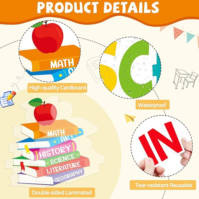 Motivational Bulletin Board Decoration Set Classroom Affirmation Station Bulletin Board in This School Classroom Cutouts for Back to School Elementary Home Wall Door Supplies