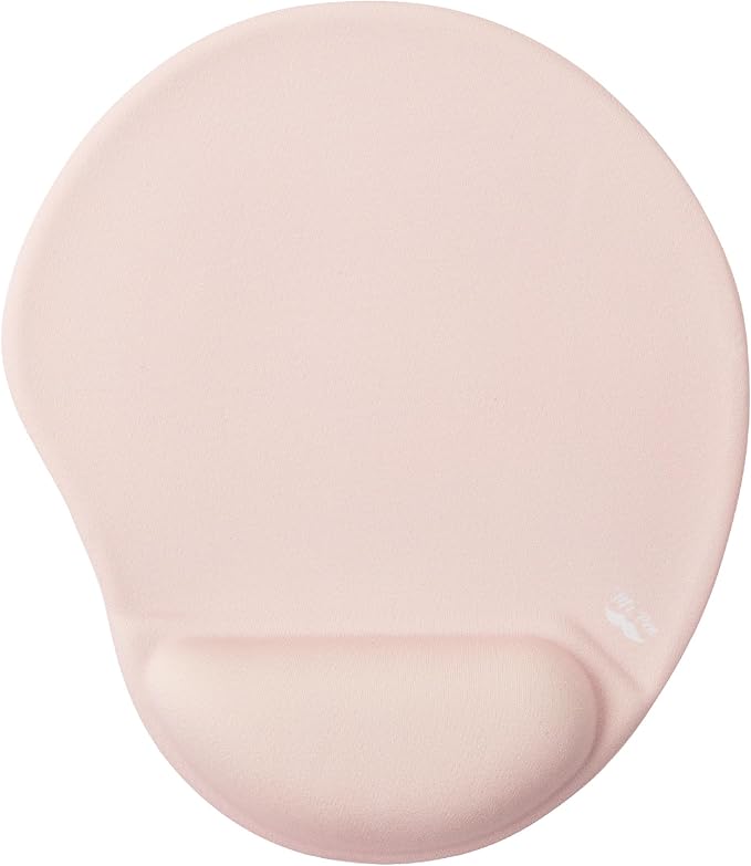 Mr. Pen- Ergonomic Mouse Pad with Wrist Rest, Blush Pink Breathable Fabric with Memory Foam Cushion, Non-Slip Rubber Base, Gel Mouse Pad with Wrist Support