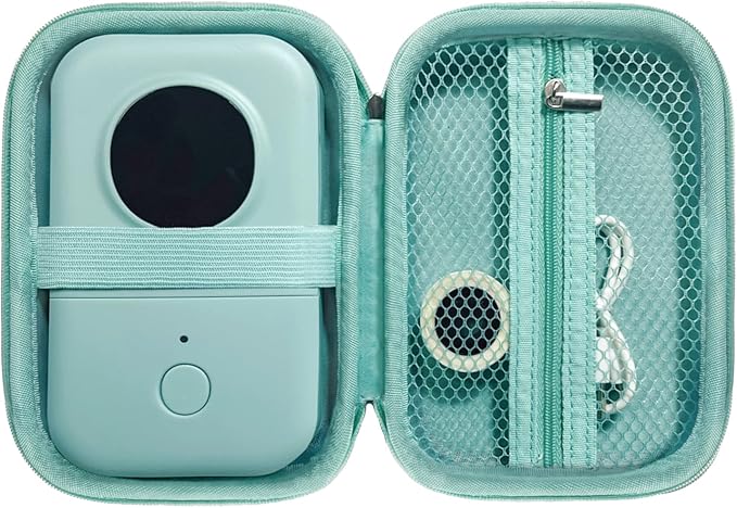Case Compatible with Phomemo D30, Phomemo D35, NIIMBOT D11, SUPVAN E10 Label Maker, Portable & Durable Storage for D30 Printer Green Case