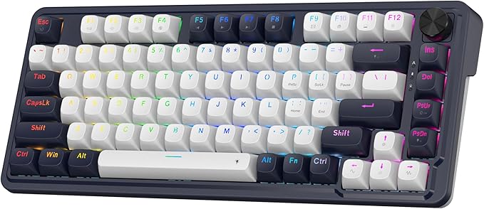 Redragon K673 HE Rapid Trigger Gaming Keyboard, 81 Keys 8K Wired Mechanical Keyboard w/Next-Gen UltraMag 100% POM Silky Magnetic Switch, Dual-Module Floating Structure Design, 2-Layer Noise Dampening