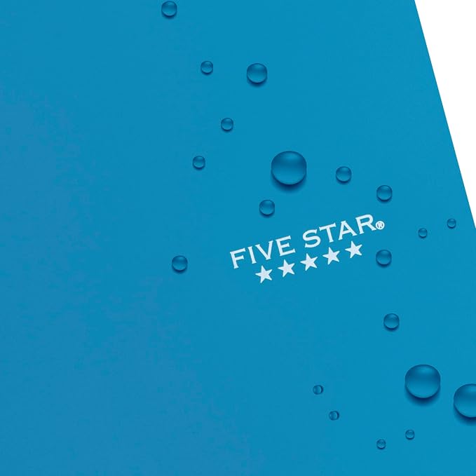 Five Star Spiral Notebook + Study App, 4 Count, 1 Subject, Wide Ruled Paper, 8" x 10-1/2", 100 Sheets, Fights Ink Bleed, Water Resistant Cover, Purple, Pink, Gray and Blue (930105-ECM) (Pack of 3)