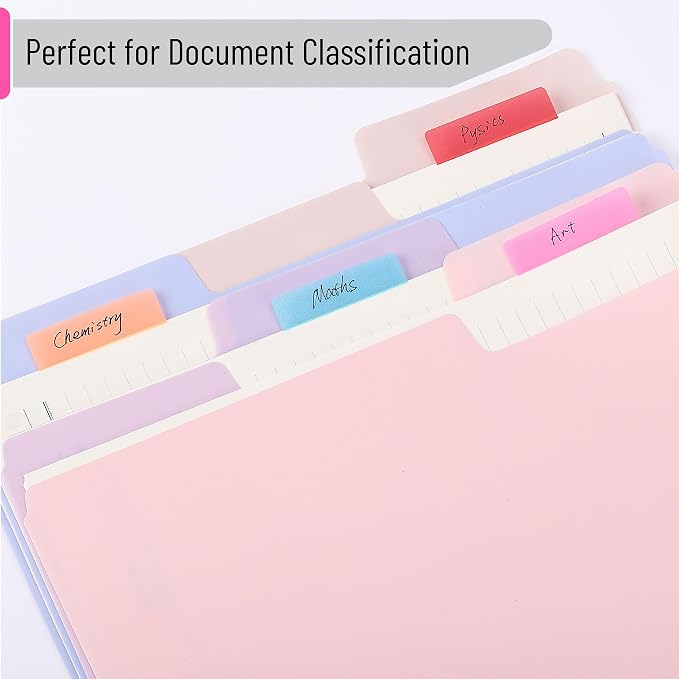 Mr. Pen- Sticky Index Tabs, 500 Pcs, 21 Sets, Vibrant | Writable Colored Pages Markers Labels for Reading Notes, Books, Binders, Notebook, Folders and Classify Files