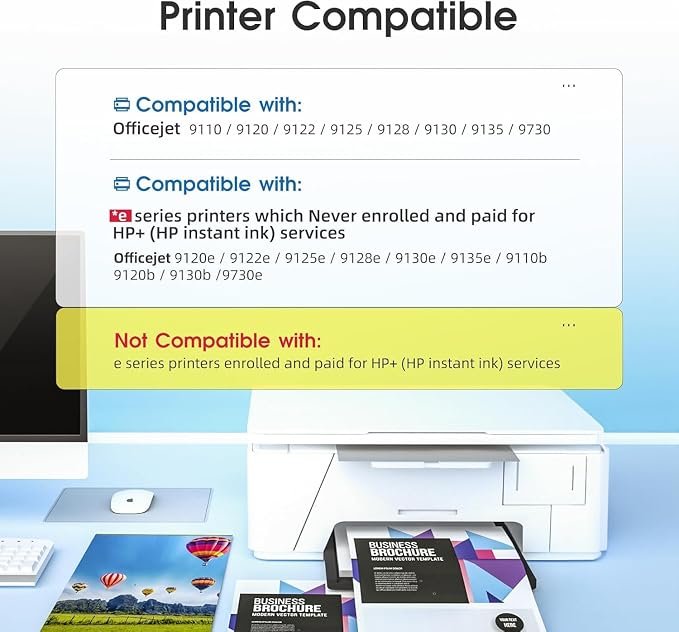 936XL 936e 936 Ink Cartridges for HP Printers Replacement for HP 936XL 936 Ink Cartridges Combo Pack for HP OfficeJet Pro 9125e 9120e 9730e 9130 9135e 9122e 9128e 9110b 9120b 9130e(4 PACK WITH CHIP)