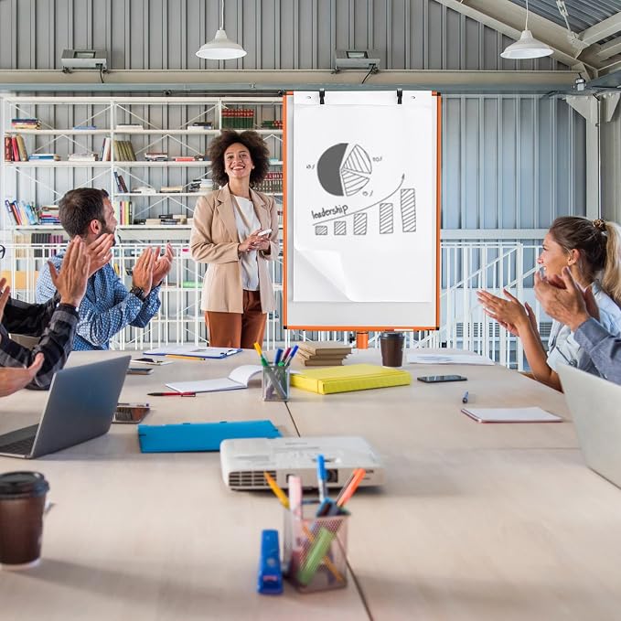 Mobile Whiteboard, 40x26 Inches White Board Dry Erase Board on Wheels | Height Adjustable, Magnetic Surface, Dry Erase, With Stand, Ideal for Classroom, Office, School, Home, Homeschooling, Teacher