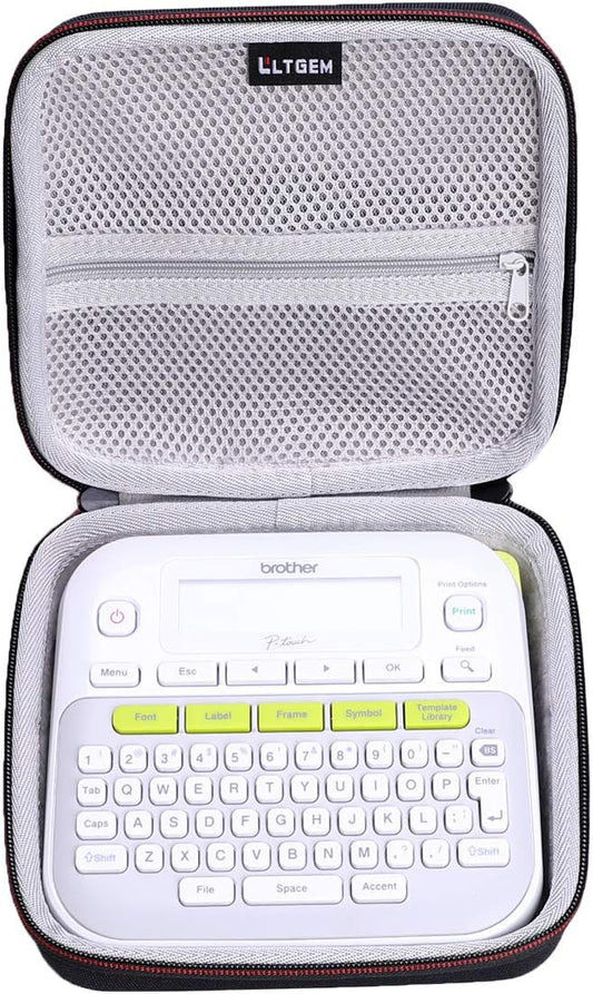 LTGEM Label Maker Case for Brother P-Touch PTD220/PTD210 | Hard EVA Shell, Water-Resistant, Shock Protection, Scratch-Resistant Interior, Portable Travel Storage Case Only