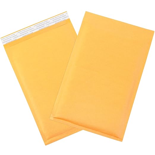 BOX USA 7 1/4 x 12" Kraft Bubble Mailers (100-Pack) - Brown Padded Envelopes, Self-Seal Shipping Bags for Business, Heavy Duty Cushioned Mailing Envelopes for Packaging and Shipping