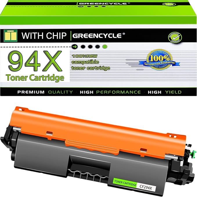greencycle 1PK CF294X Compatible Black Toner Cartridge Replacement for HP CF294X 94X Toner Cartridge use for Laser Jet Pro M118dw M148dw M148fdw M149fdw Printer