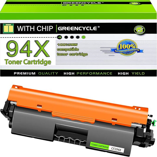 greencycle 1PK CF294X Compatible Black Toner Cartridge Replacement for HP CF294X 94X Toner Cartridge use for Laser Jet Pro M118dw M148dw M148fdw M149fdw Printer