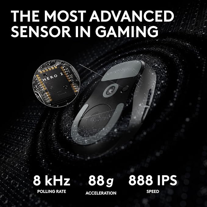 Logitech G PRO X Superlight 2 SE Wireless Gaming Mouse, 60 g pro-Grade Mouse with 5 programmable Buttons, 44K DPI Sensor, 888+ IPS, 1 kHz Report Rate, USB-C Charging for PC/Mac - Black