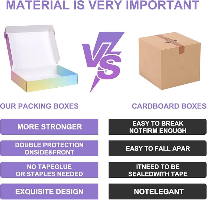 Shipping Boxes Small 7x5x2", 30 Pack Colorful Corrugated Cardboard Boxes, Mailer Boxes for Small Business Mailing Packaging