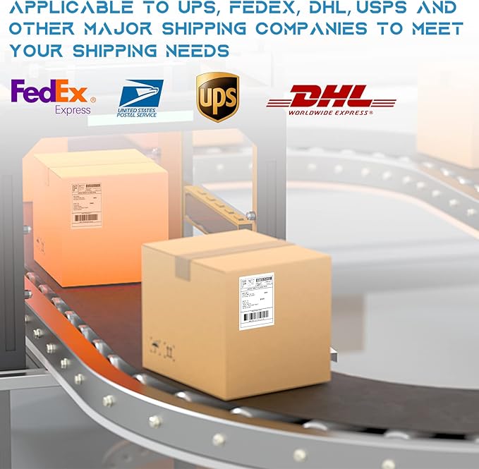 MFLABEL 4x6 Direct Thermal Shipping Labels - 10 Rolls of 250 Labels, Perforated Easy to Peel Blank Address Labels for Thermal Printers, Compatible with Rollo, Munbyn, Zebra for UPS, Amazon, Shopify