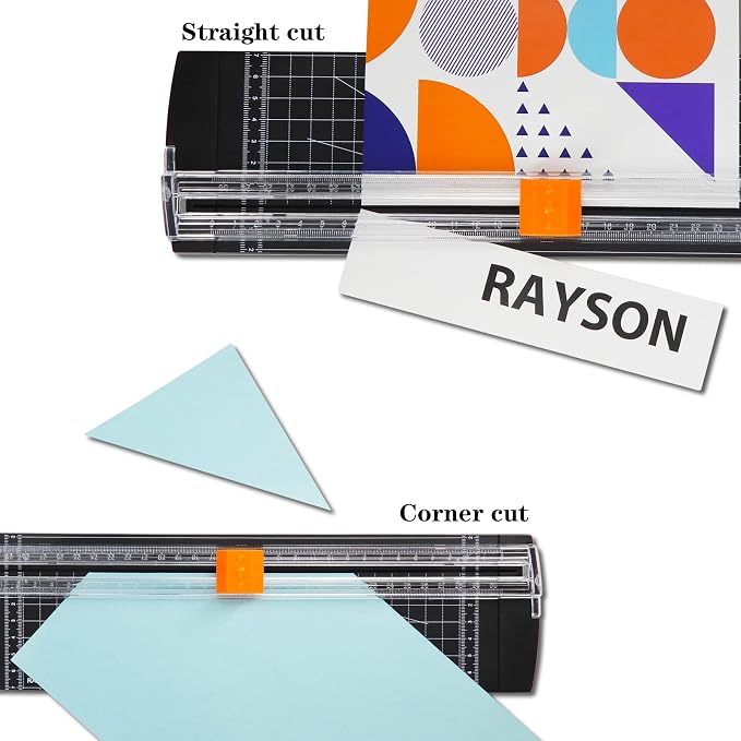 Rayson RC4000BK Paper Cutter Trimmer, A4 Size (12 inch) Paper Cutter for Cutting Coupon, Craft Paper or Photos (Black)