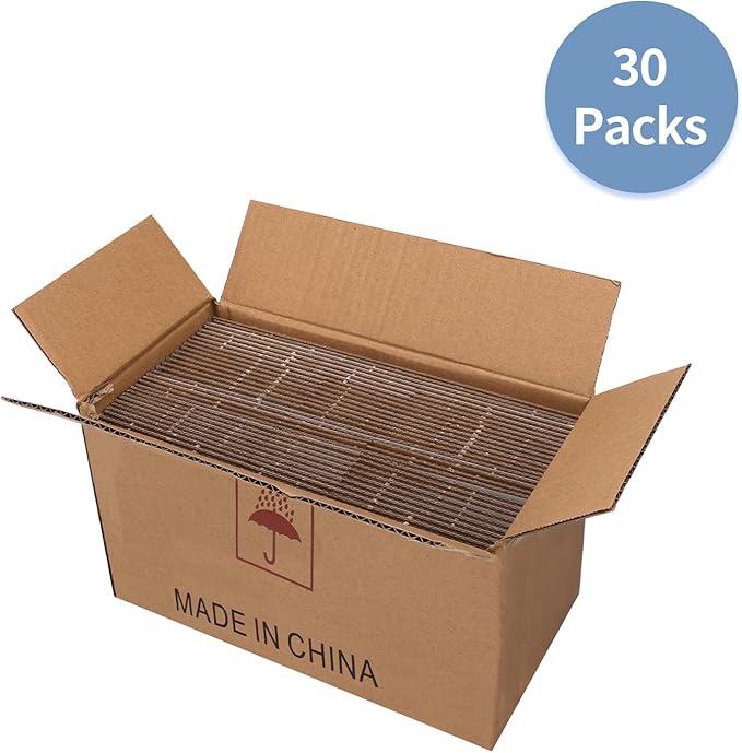 Hoikwo 6x4x1 Shipping Boxes Set of 30, White Corrugated Cardboard Box for Small Business for Packaging Mailing