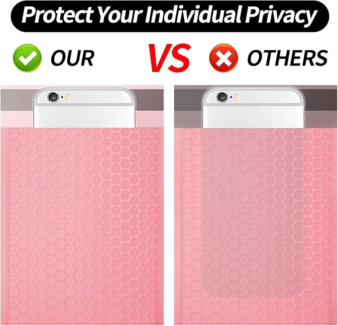 4x8 Inch Pink Bubble Mailers 80 Pack Self-Seal Poly Padded Envelopes Suitable for Small Businesses to Package and Mail Jewelry Cosmetics, Electronic Products, Cards (Pink, 4 * 8-80)