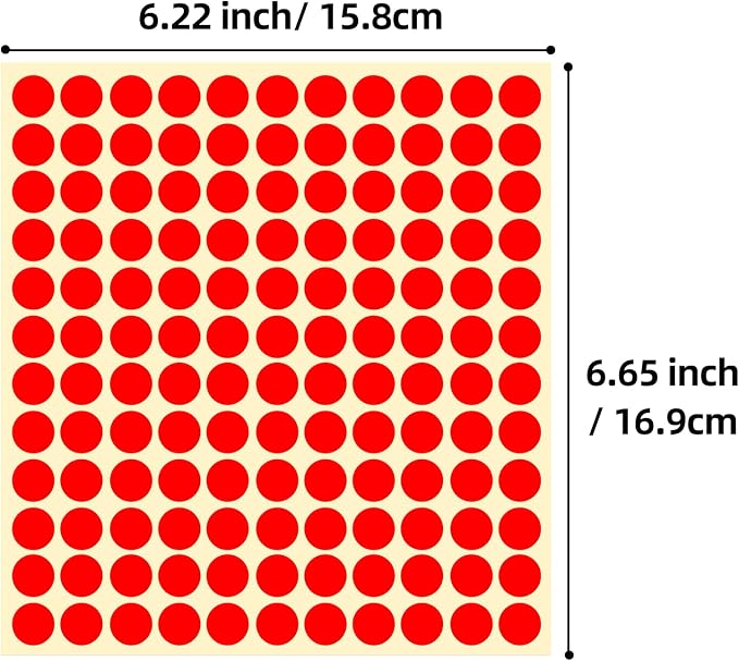 1/2" Small Colored Dot Stickers 1320 PCS Round Circle Stickers Small 10 Colors Coding Labels Mini Sticker for Office,Classroom (10 Colors, 1/2" (13mm))