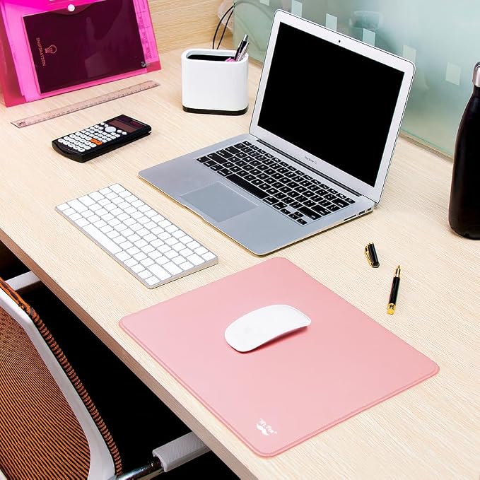 Mr. Pen- Mouse Pad with Anti-Fray Stitched Edges, 12.5"x 10.5", 2 Pack | Pink, Computer & Gaming Mouse Mat for Laptop, Office & Home, Anti-Slip Rubber Base, Spill-Resistant Surface