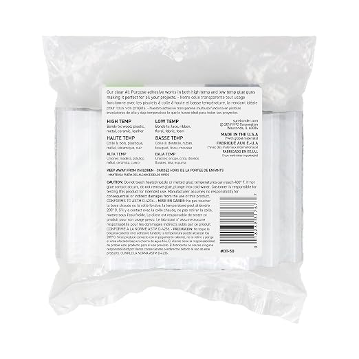 Surebonder Full Size All Purpose Clear 4" Hot Glue Sticks - DT-50,50 Count (Pack of 5)