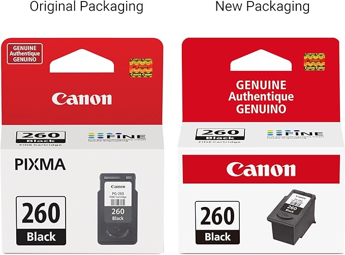 Canon PG-260 Genuine Black Ink Cartridge, Compatible with TS5320/6420/6420a,TR7020/7020a