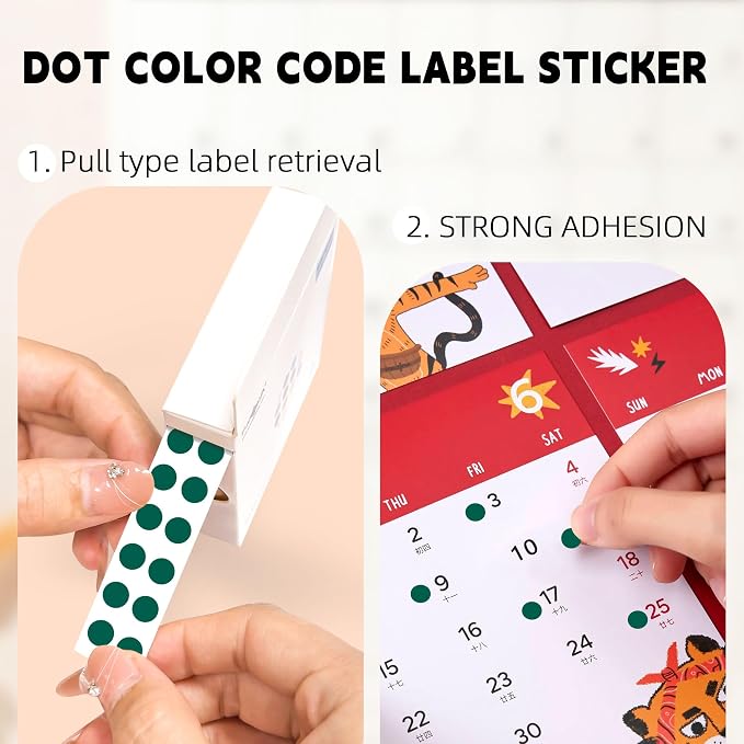 PARLAIM 1/4 Inch Circle Sticker Labels,1000 Stickers Round Color Coding Circle Dots Stickers, Adhesive Roll Dot Label for Inventory Organize, File Classification (Froest Green)
