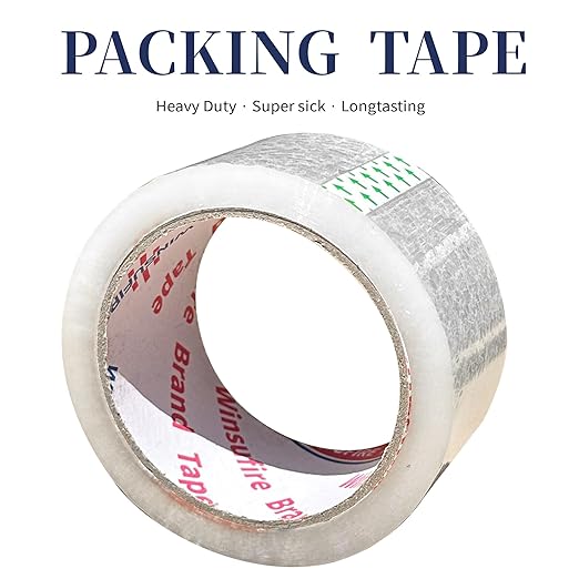 Strong Heavy Duty PackingTape for Shipping, Moving and Taping up Box, Clear Packing Tape,Total 390Y, 1.88 inch x 65 Yards,6 Rolls, Scotch Packaging Tape