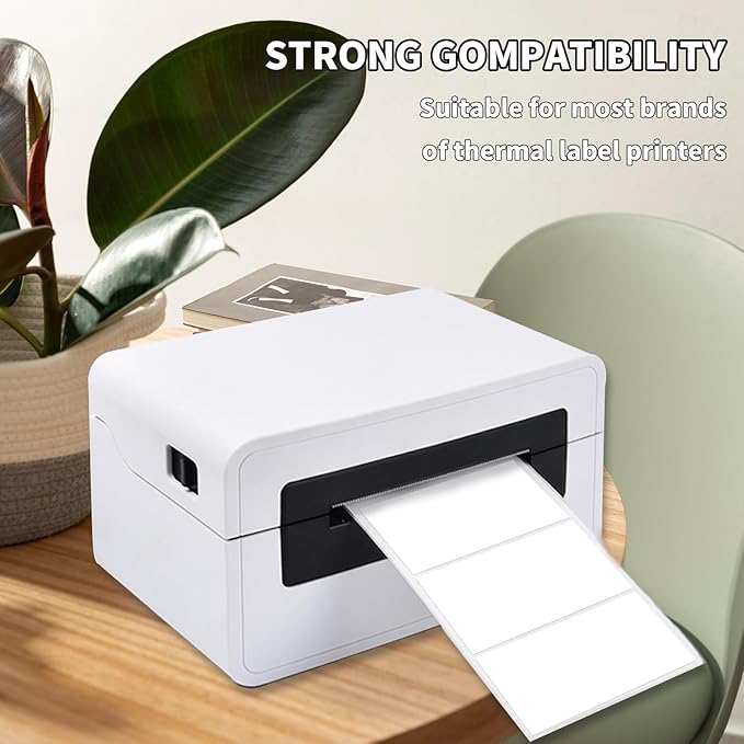 Starboling 2.25" x 1.25" White Direct Thermal Labels,Self-Adhesive Printer Label for Address,Logo,Shipping,Barcodes,QR Code