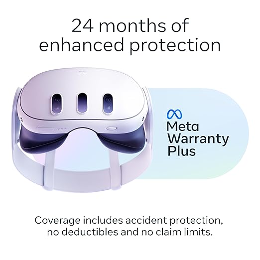 Meta Quest 3 512GB, one Low Monthly Price, 24 Months of Games and Extended Protection, Ultimate Virtual Reality Experience