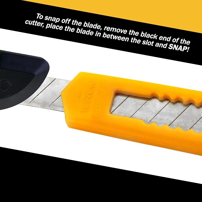 100x Bulk Small Yellow Utility Knife Box Cutters Snap Off Blade 9MM Blade