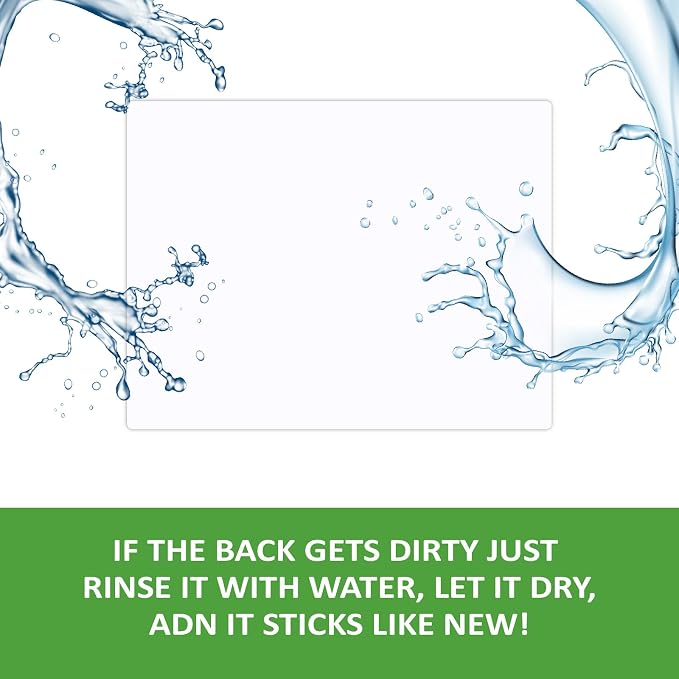 SVNOOC Multi-Use White Board Dry Erase Board Stickers for Wall Refrigerator Door Home Office Classroom, Reusable Lapboards, 8.5x11 inches, 3 Pack