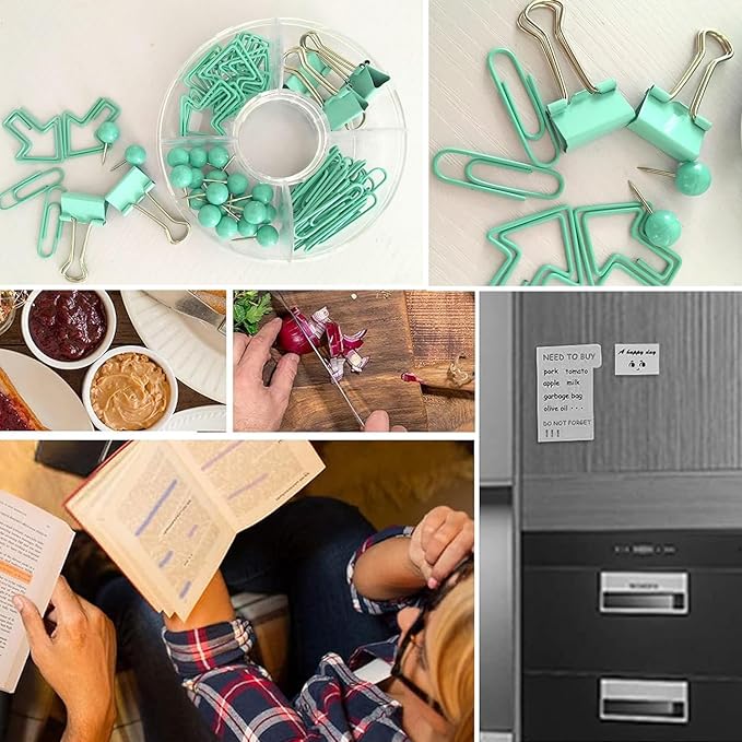 THE CEO Sticky Note Tabs Set Combines Sticky Notes with Office Rubber Bands & Paper Clips - Stay Productive & Prepared with Paper Notes that Brighten Your Desk - Fun Gift for Students & Professionals