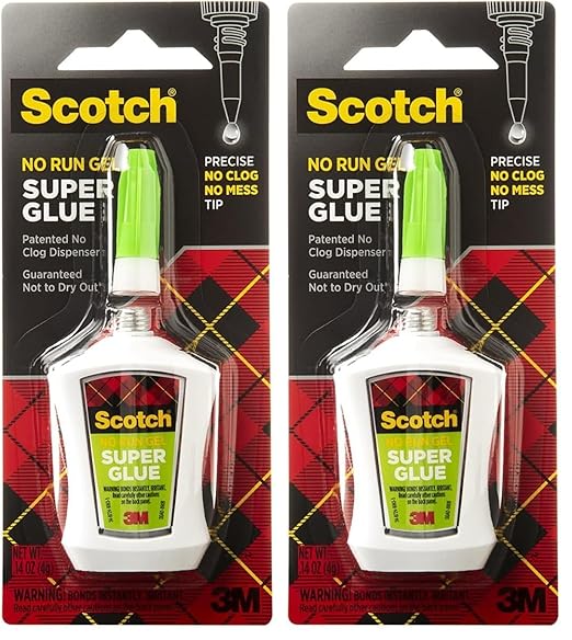 Scotch Super Glue Gel in Precision Applicator, .14 Ounces (AD125) (Pack of 2)