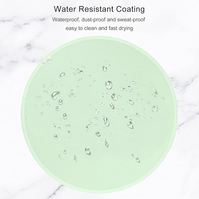 Hsurbtra Mouse Pad, Premium-Textured Small Round Mousepad 8.7 x 8.7 Inch Lake Green, Stitched Edge Anti-Slip Waterproof Rubber Pretty Cute Computer Mat for Office Home Gaming Laptop Men Women Kids